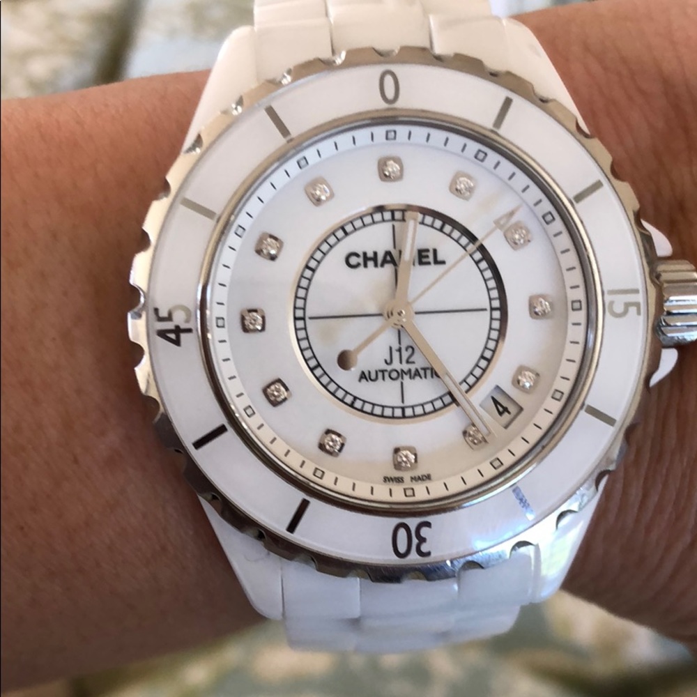 Chanel J12 Watch w/ diamond indicators